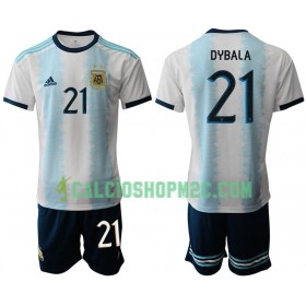 Argentina DYBALA 21 Bambino Maglia Prima Copa América 2019 Manica Corta (+ Pantaloncini)